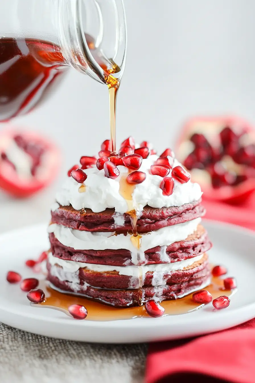 Decadent Gluten Free Red Velvet Pancakes