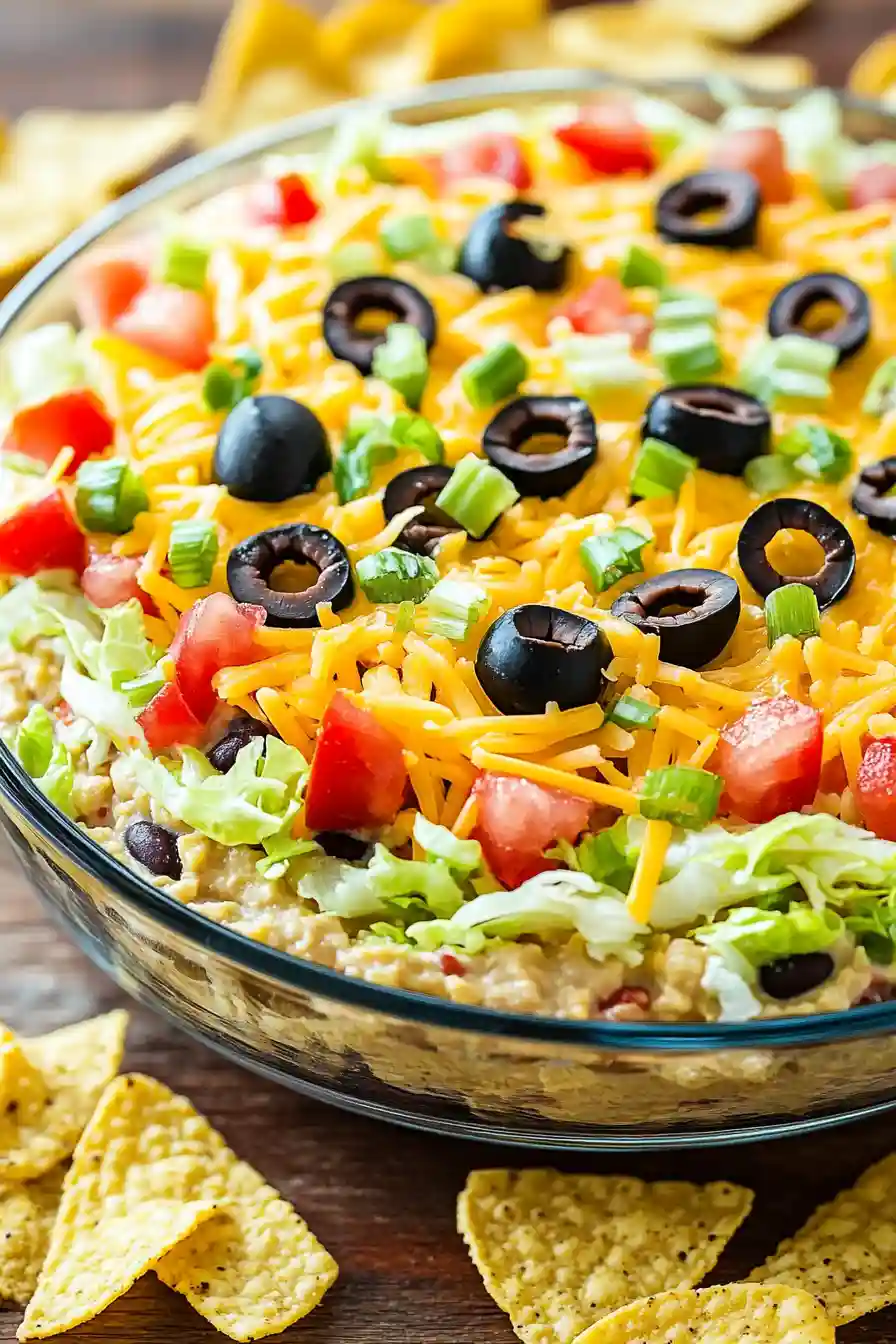 Creamy Classic Seven Layer Dip