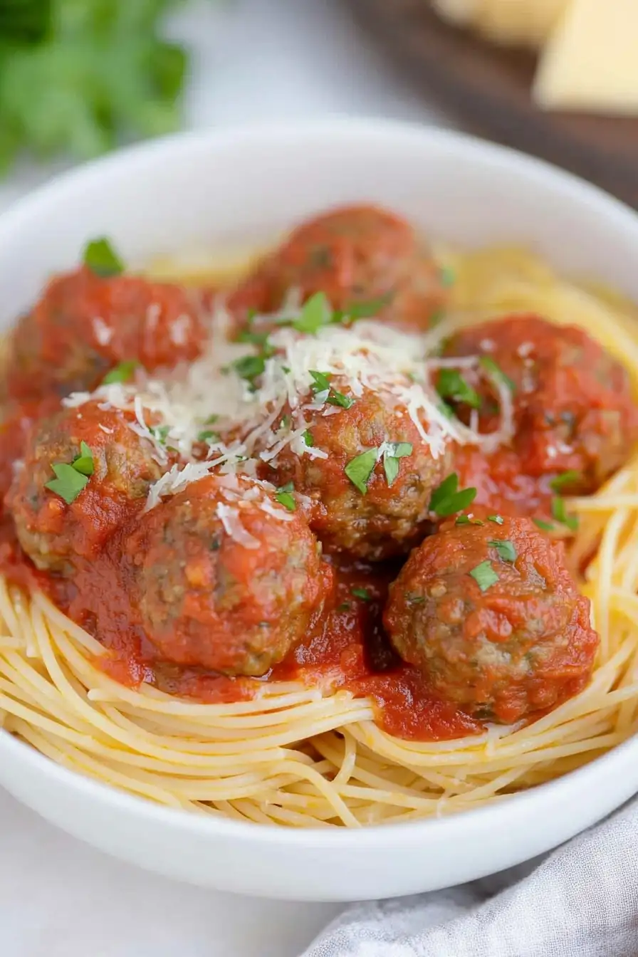 Tasty Healthy Pasta and Meatballs