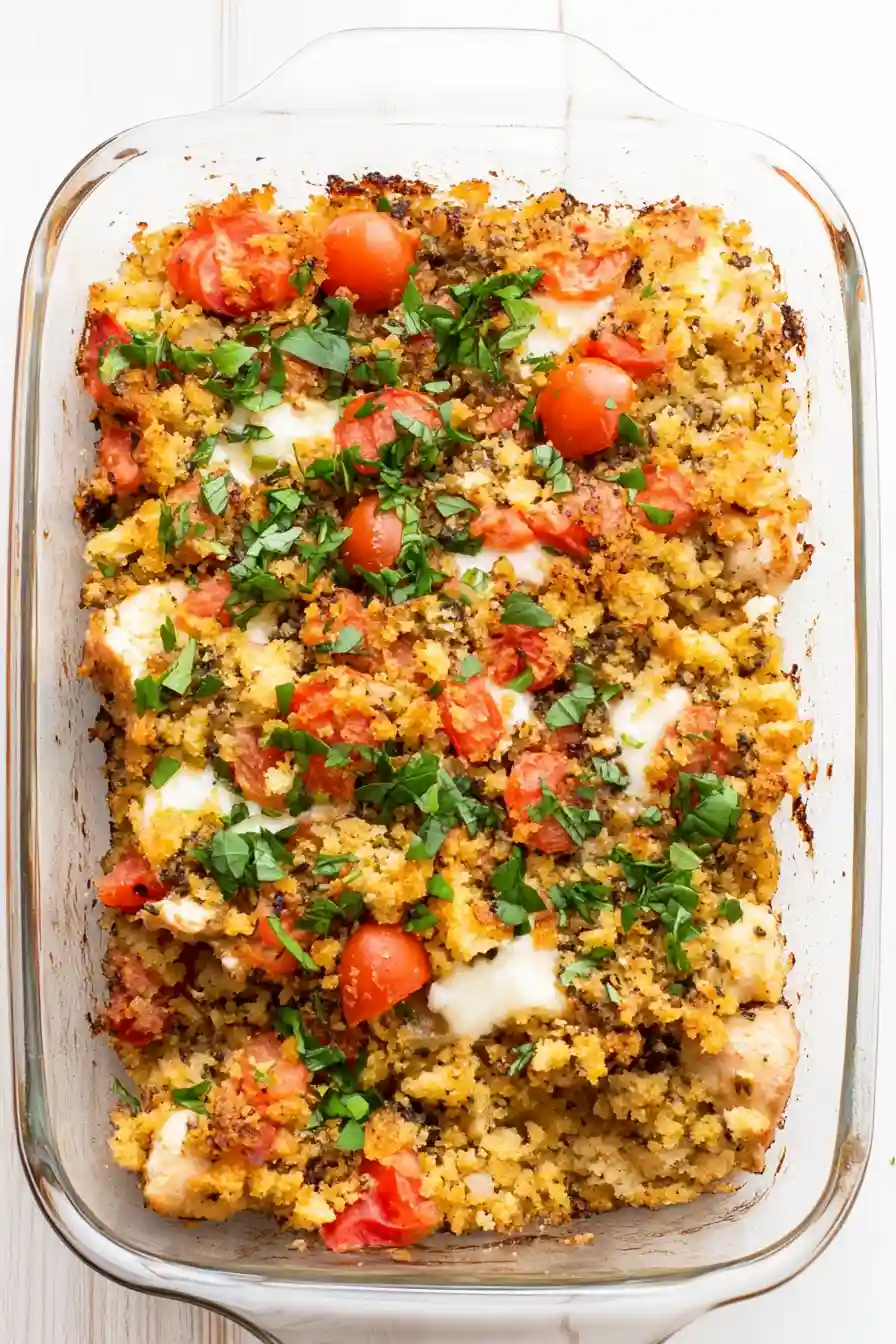 Delicious Bruschetta Chicken Bake