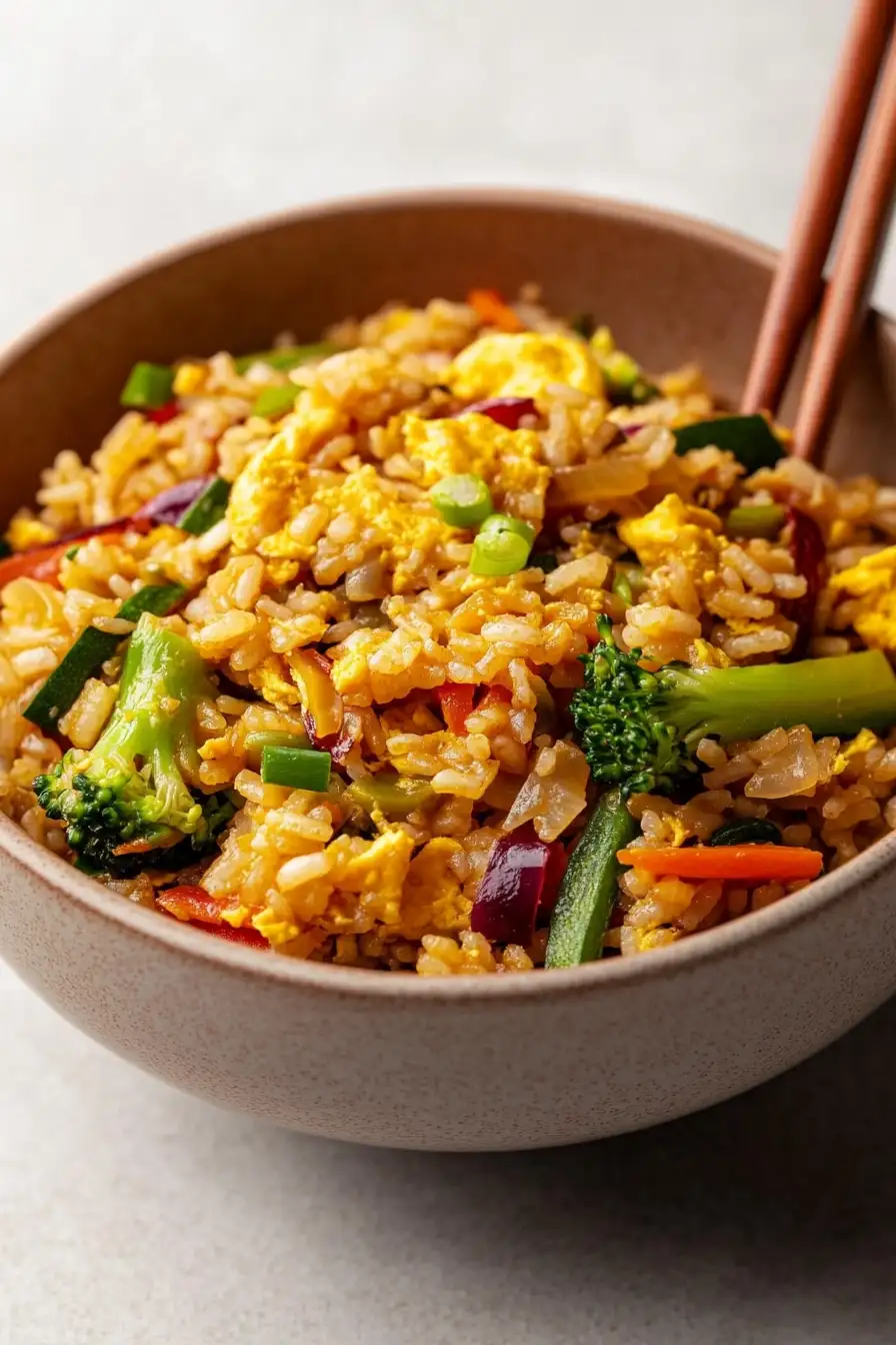 Easy Vegetable Stir Fry with Rice