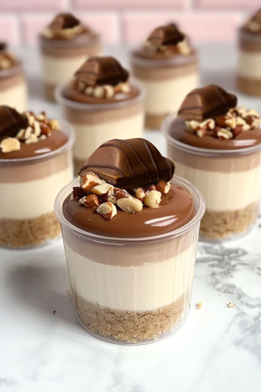 Decadent Mini Kinder Bueno Cheesecakes