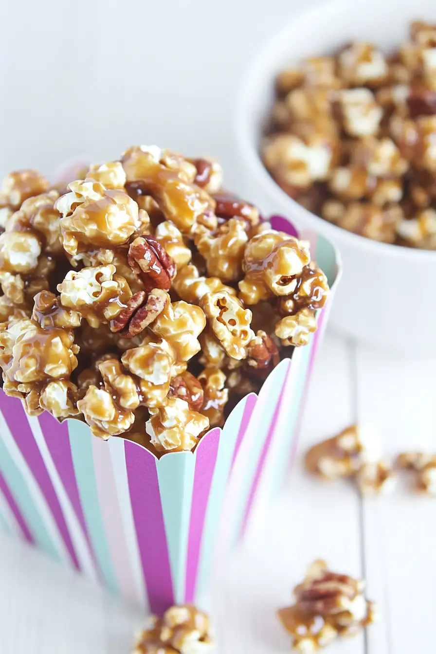 Tasty Pecan Caramel Corn