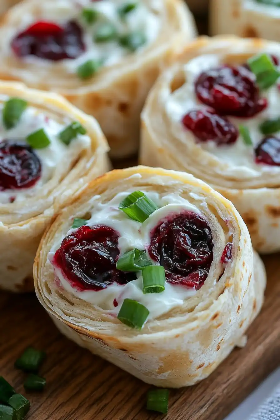 Healthy Cranberry Tortilla Roll Ups