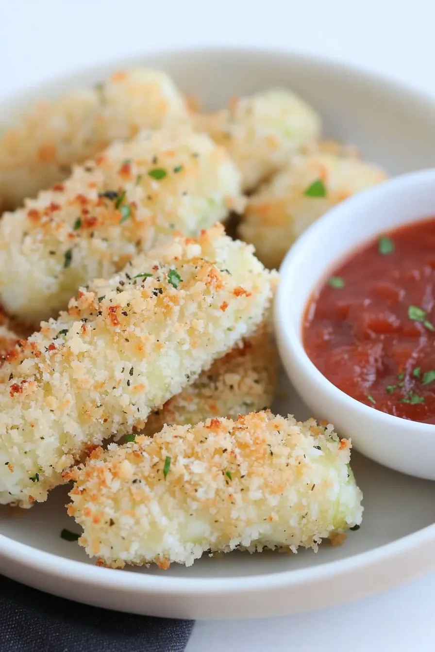 Quick Zucchini Mozzarella Sticks