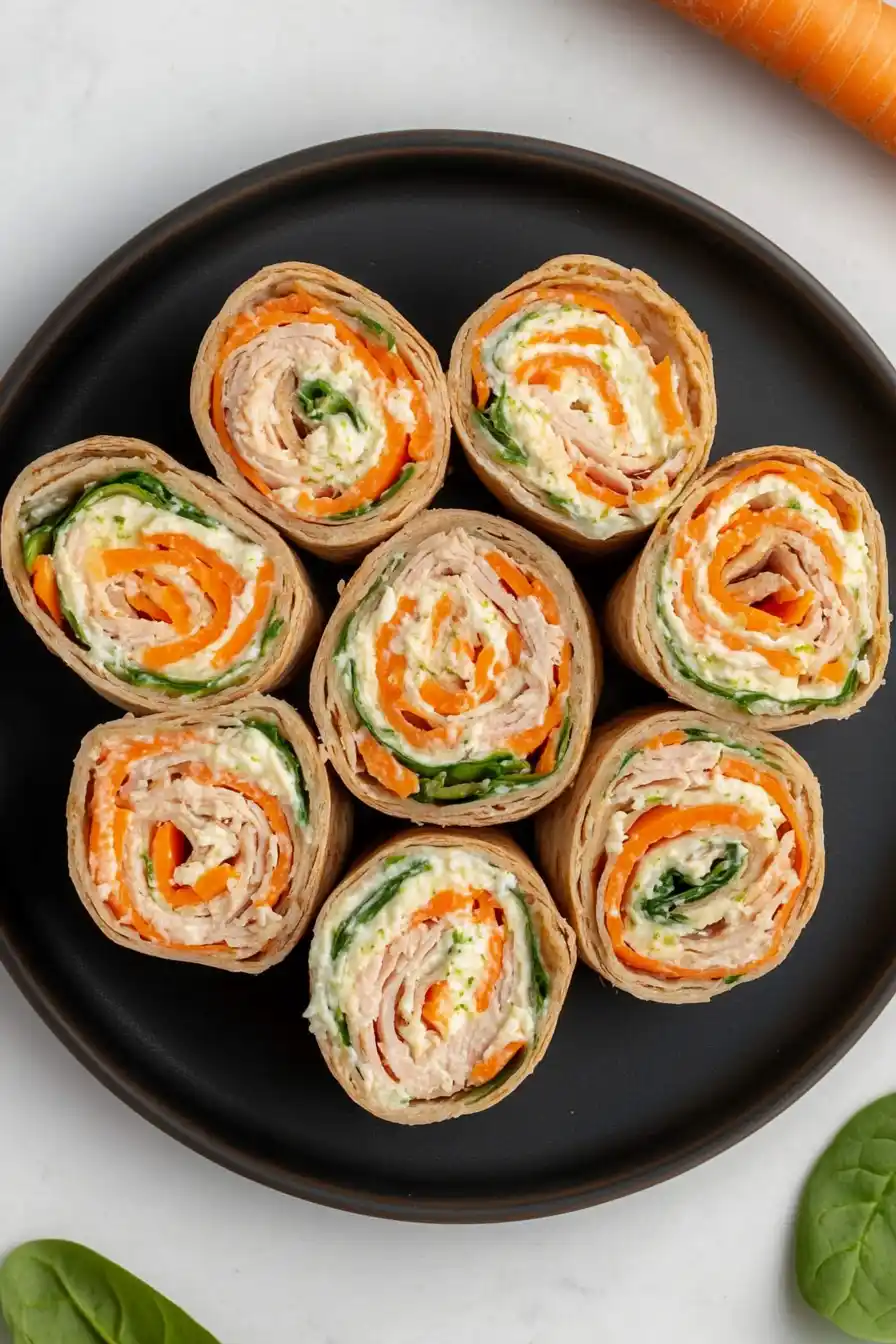 Juicy Turkey Cream Cheese Tortilla Roll Ups