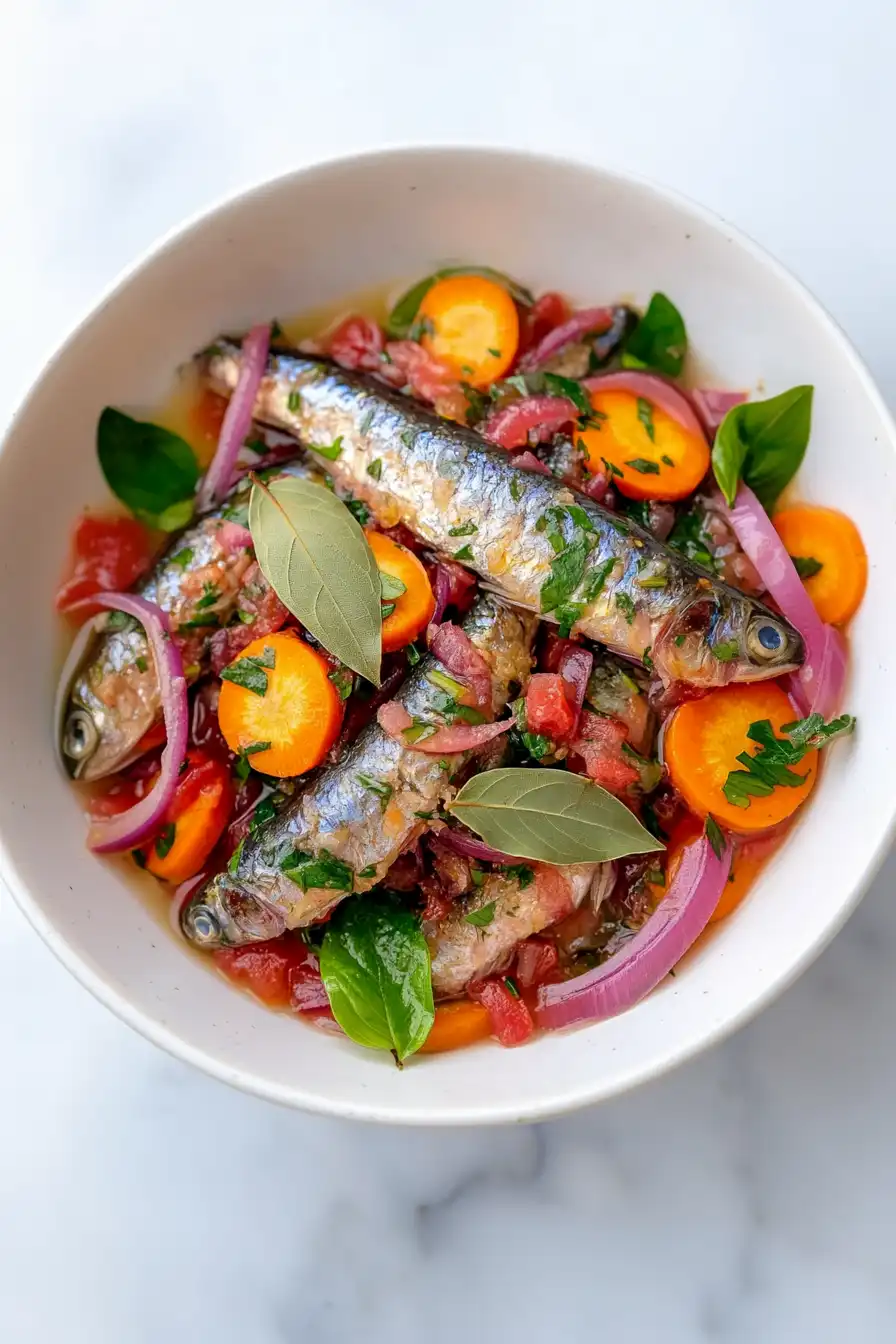 Juicy Sardine Escabeche