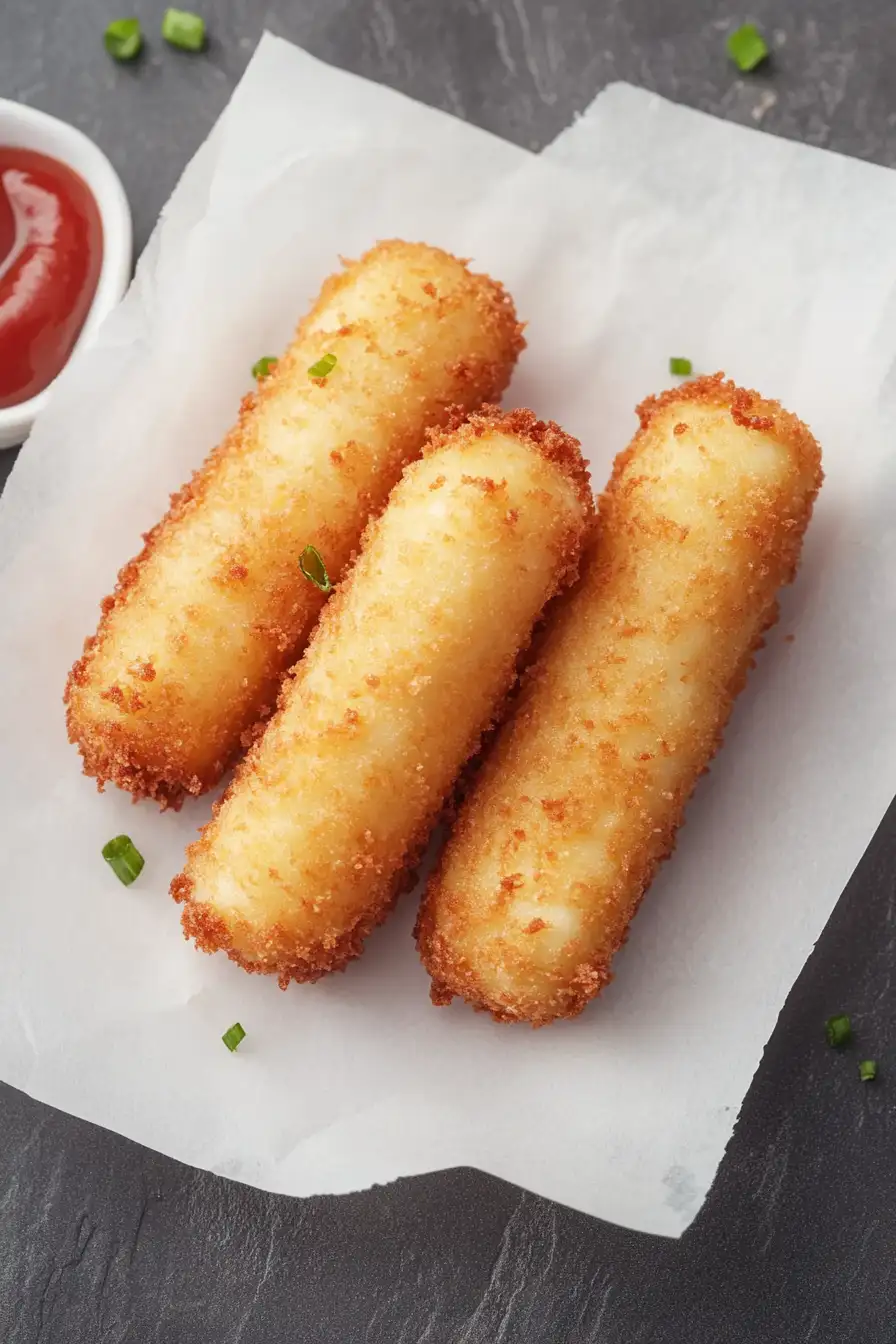 Quick Eggless Mozzarella Sticks