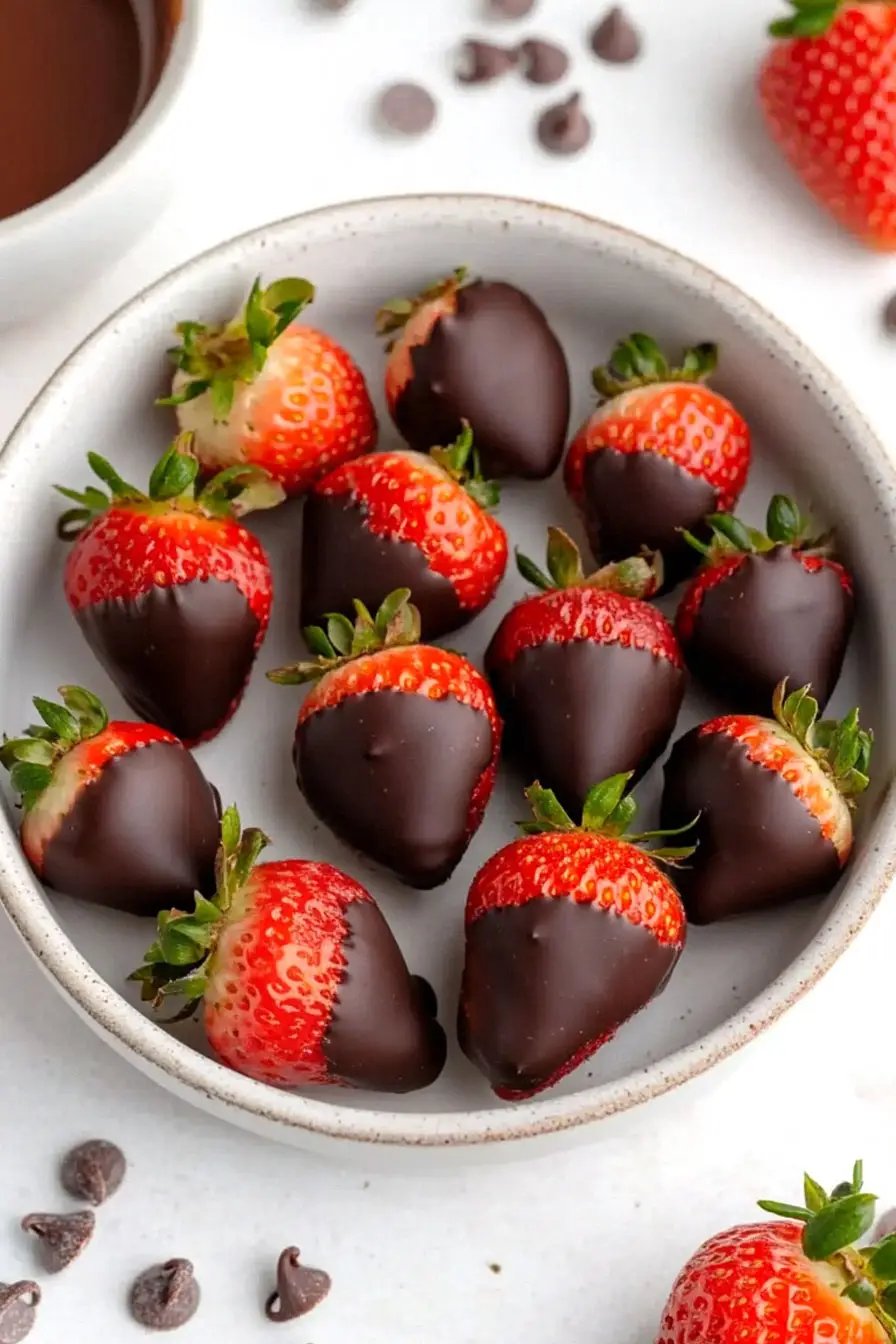 Juicy Chocolate Covered Strawberries Using Almond Bark