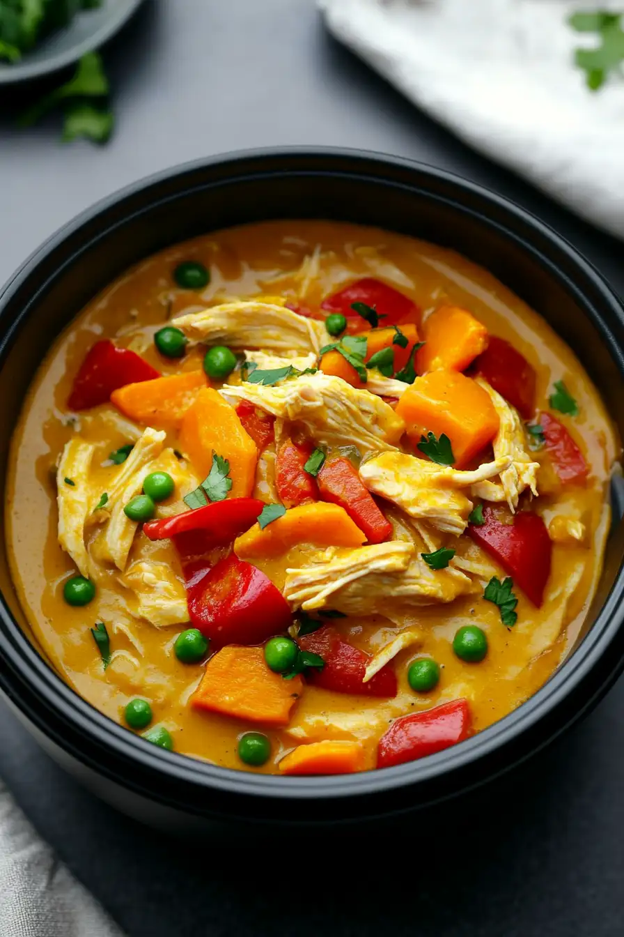 Mouthwatering Slow Cooker Yellow Chicken Curry