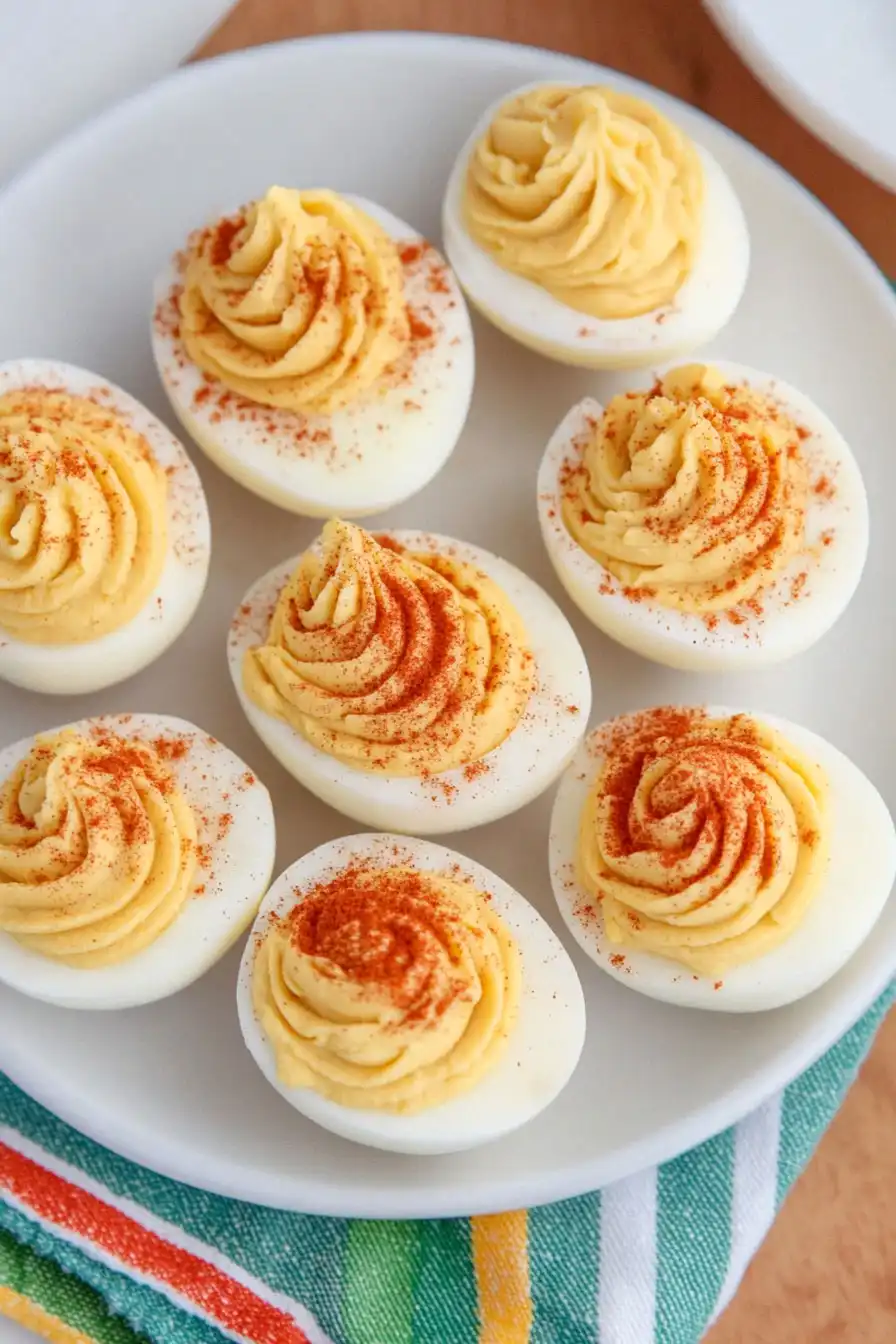 Healthy Deviled Eggs with Ground Mustard