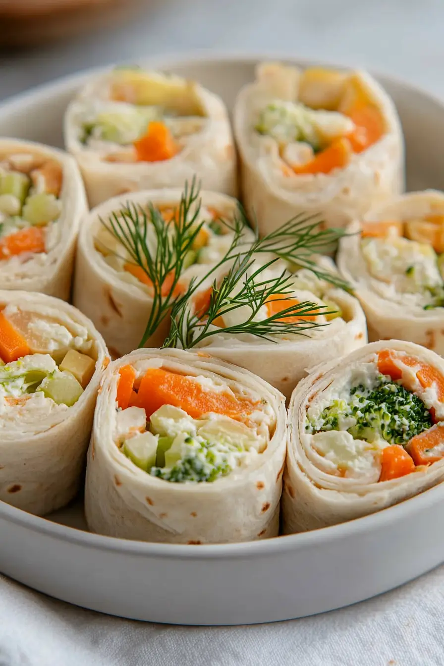 Healthy Vegetarian Tortilla Roll Ups