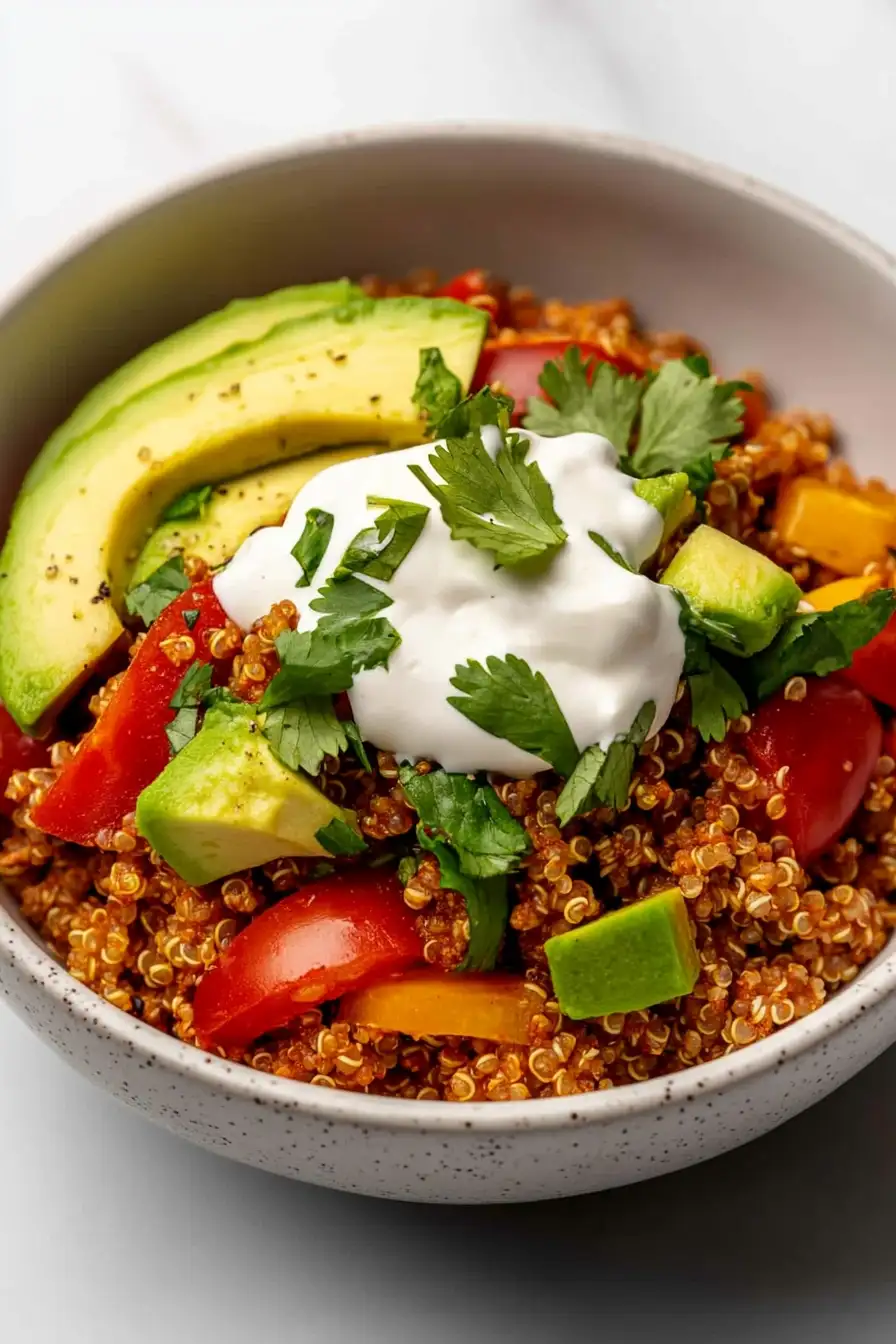 Easy Ground Turkey Quinoa Bowl