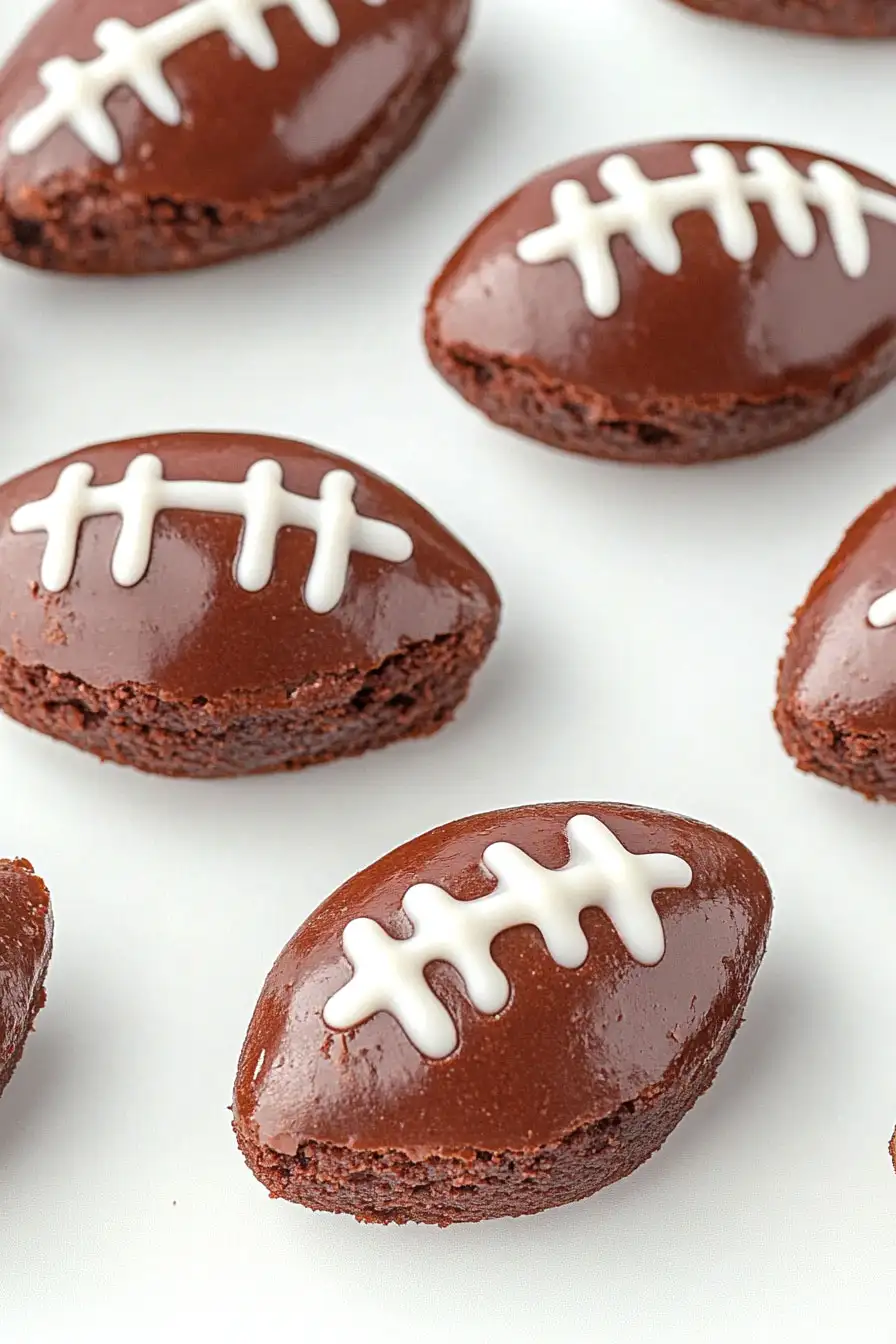 Tasty Football Shaped Brownies Recipe