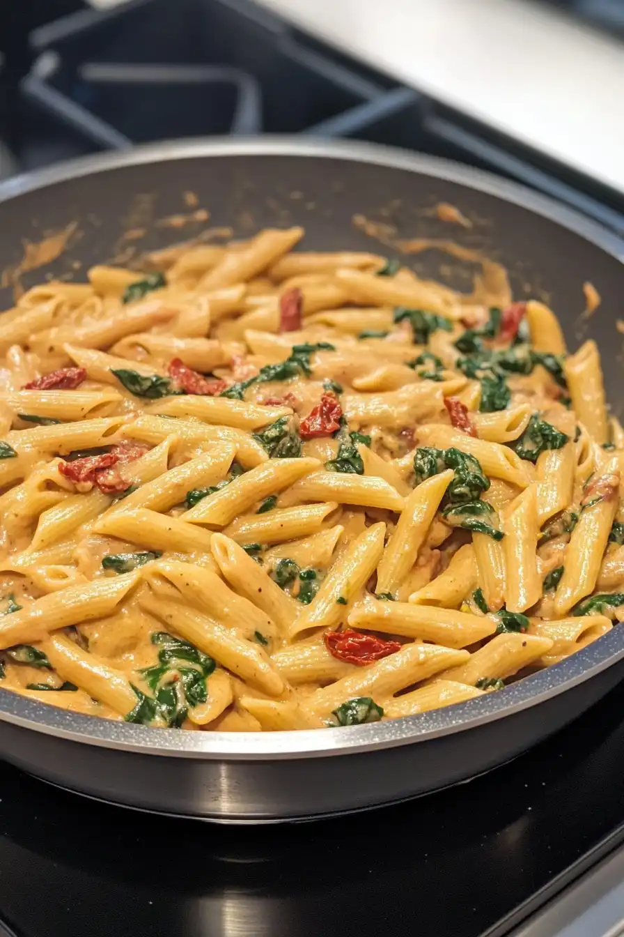 One-Pot Spinach Tomato Pasta