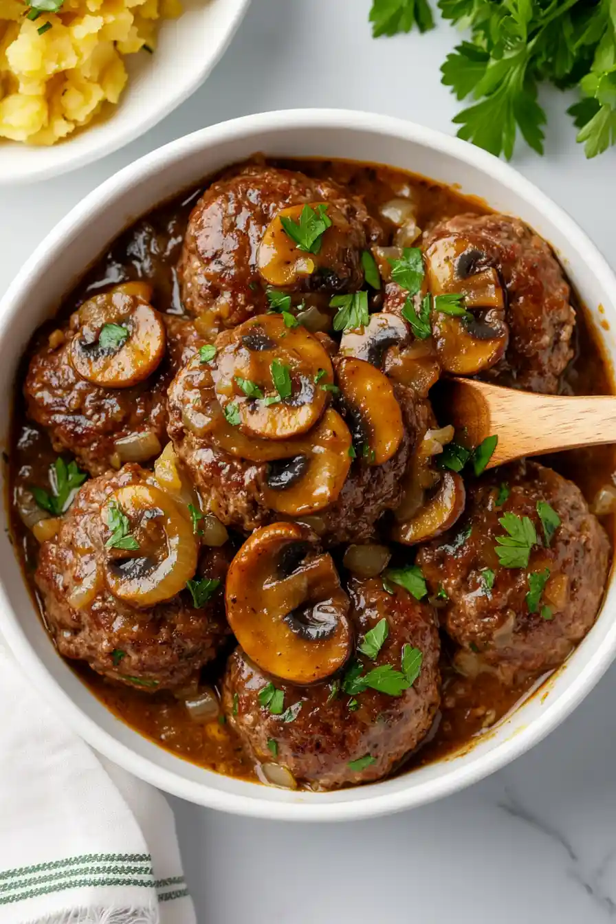 Healthy Slow Cooker Salisbury Steak