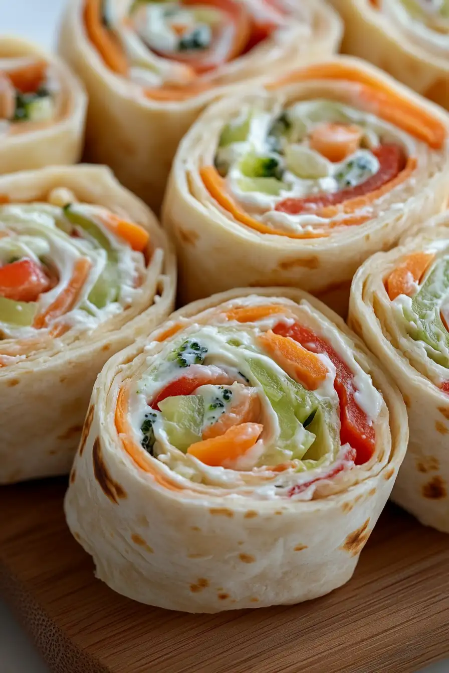 Fresh Vegetable Tortilla Roll Ups