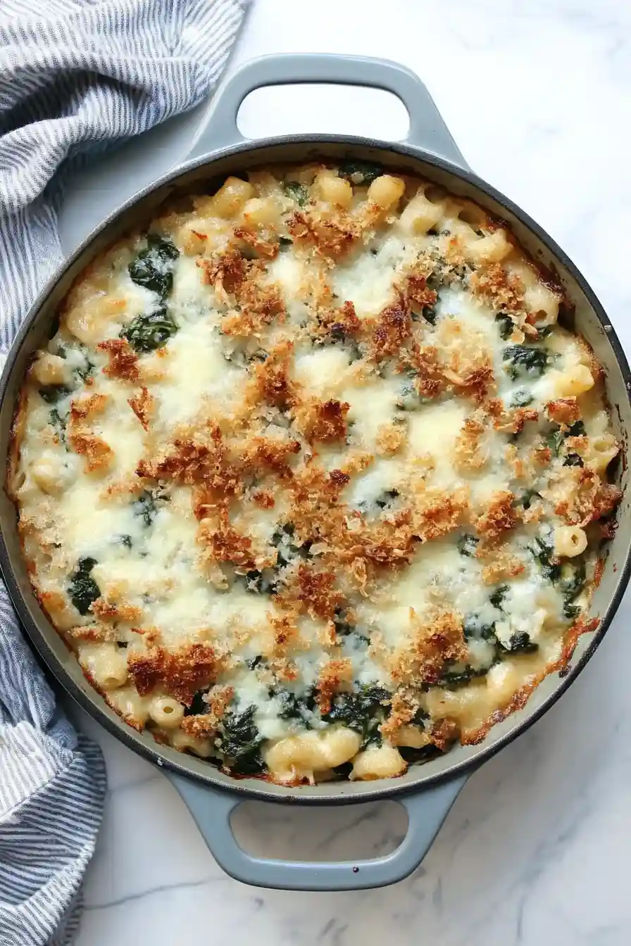 Quick Spinach Mac and Cheese