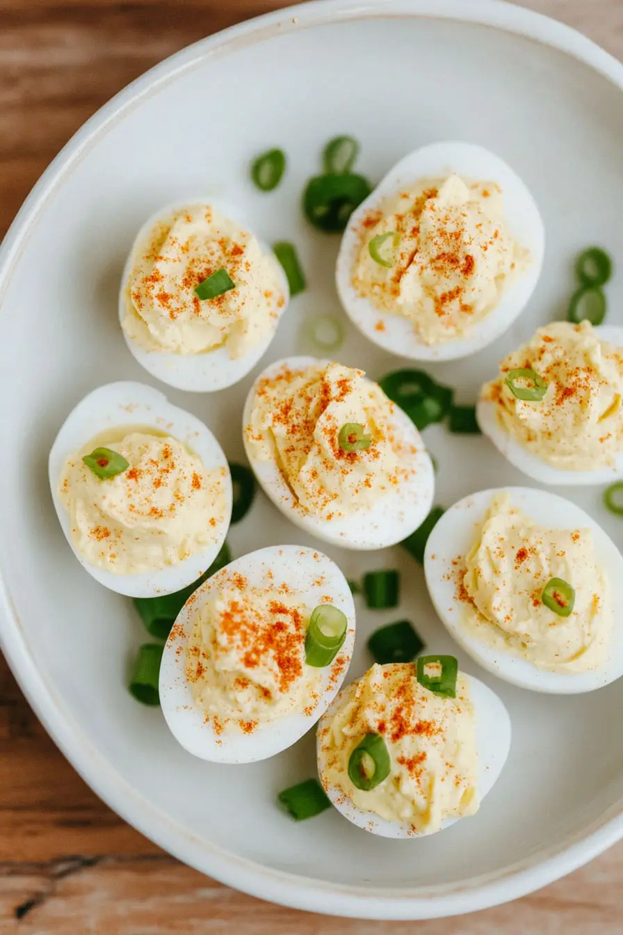 Creamy Deviled Eggs with Green Onions