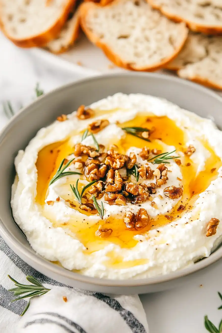 Spicy Ricotta Dip with Hot Honey