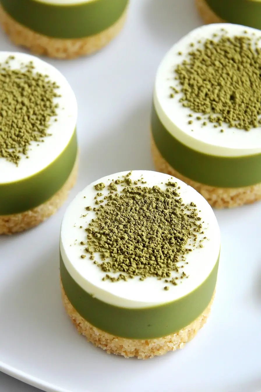 Delicious Mini Matcha Cheesecakes