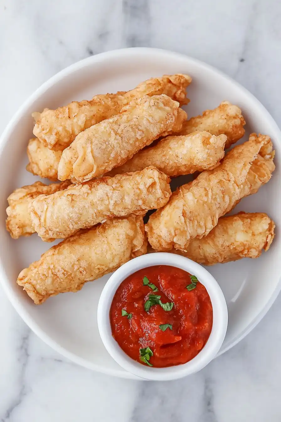 Quick Beer Battered Mozzarella Sticks