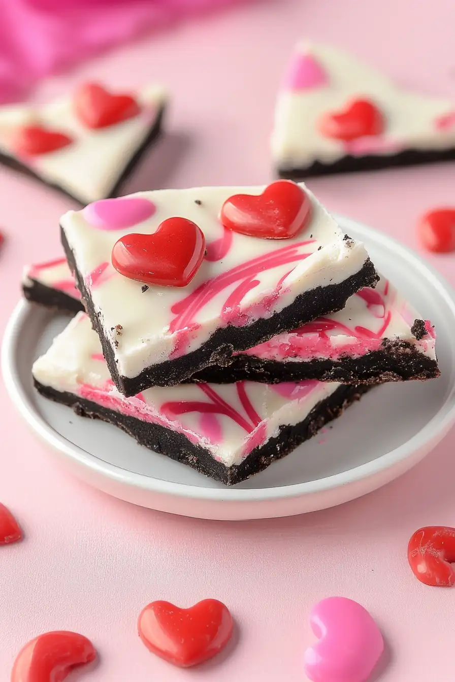 Easy Valentine's Oreo Bark