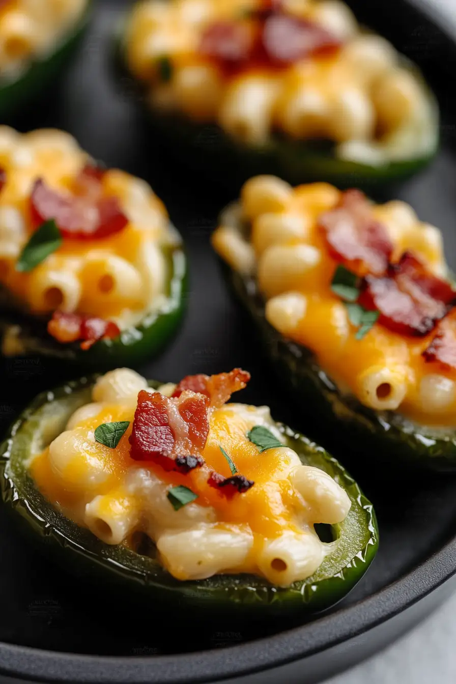 Baked Jalapeno Popper Mac and Cheese Bites