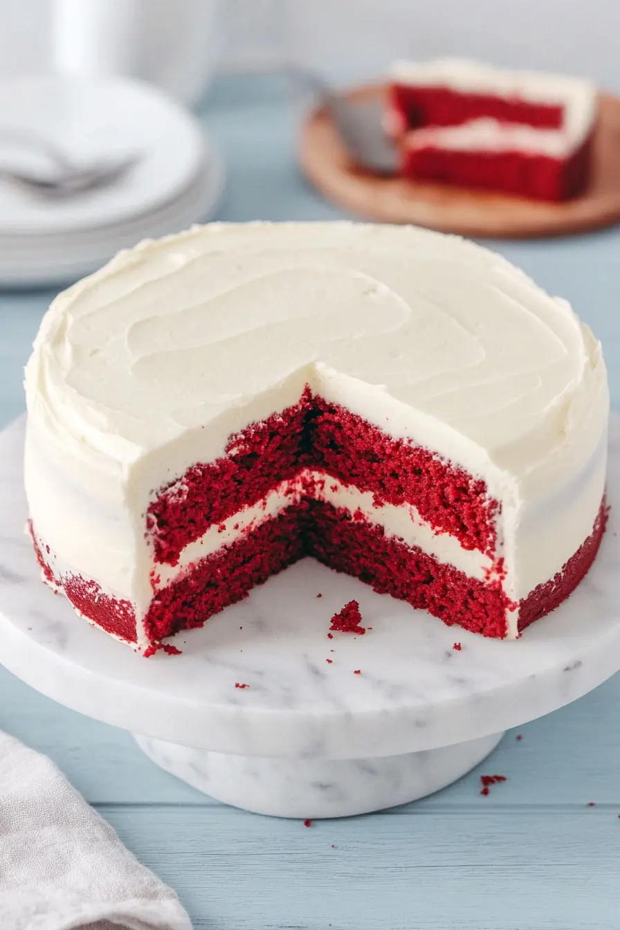 Best Cheesecake Layered Red Velvet Cake