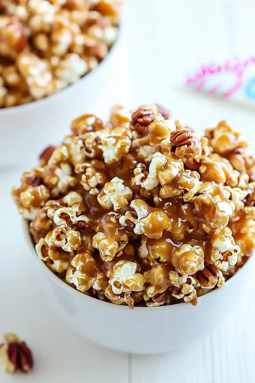 Tasty Pecan Caramel Corn