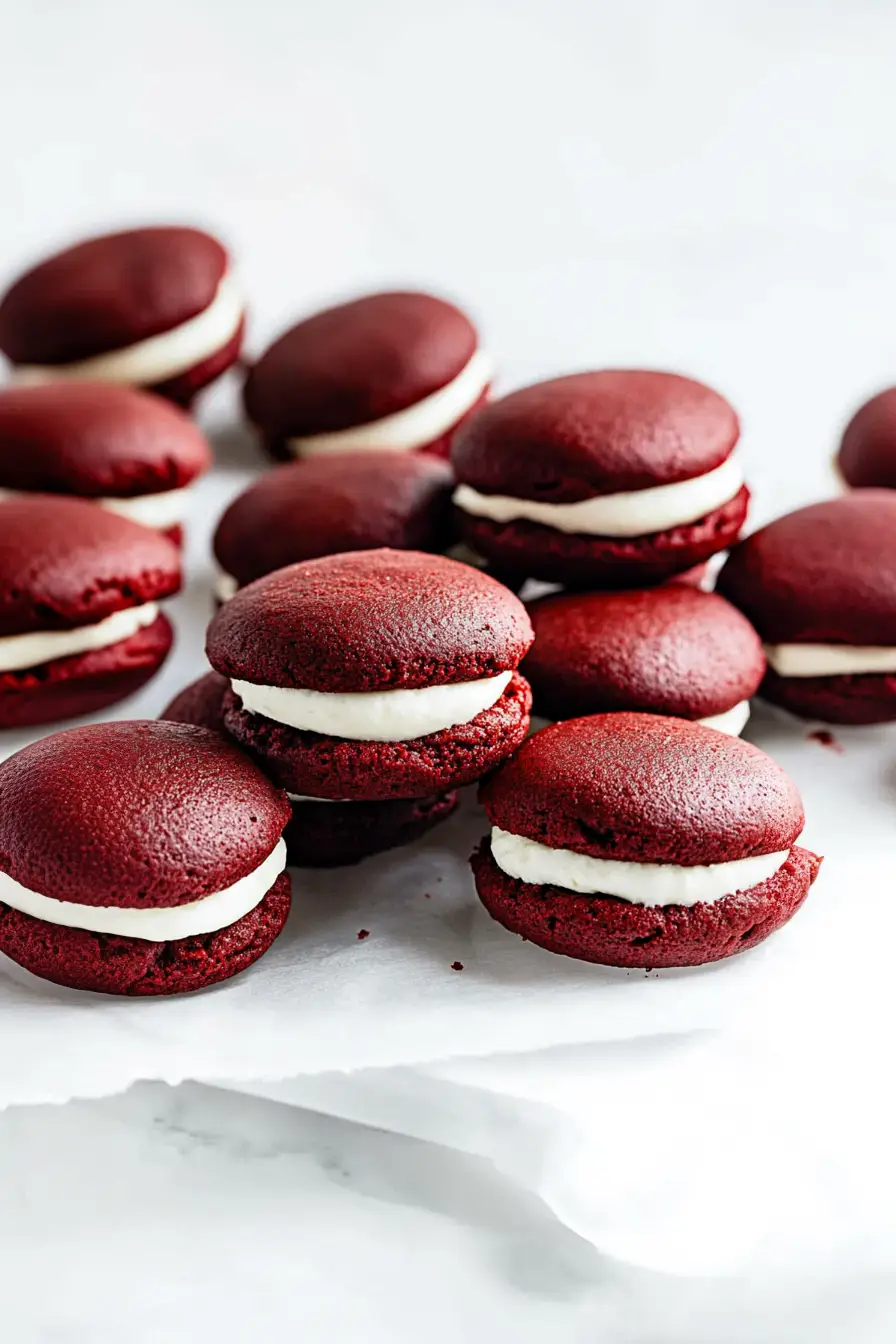 Sweet Mini Red Velvet Whoopie Pies