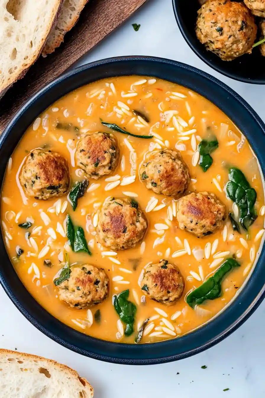 Hearty Turkey Meatball Soup