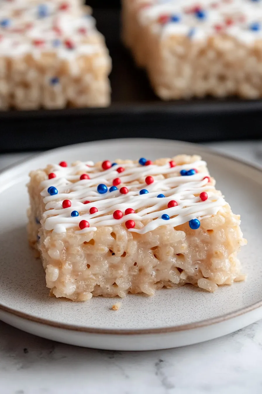 Easy 4th of July Rice Krispies Treats