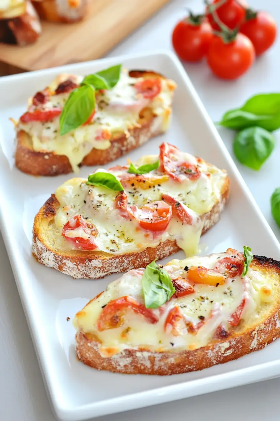 Delicious Baked Bruschetta Snack