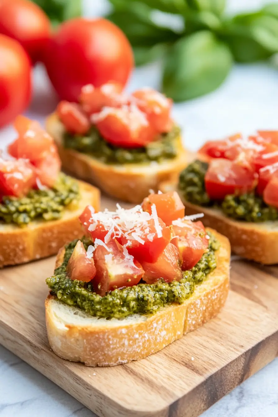 Flavorful Bruschetta with Pesto