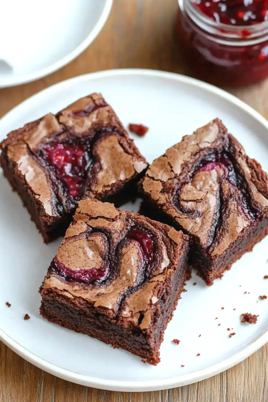 Decadent Raspberry Swirl Brownies