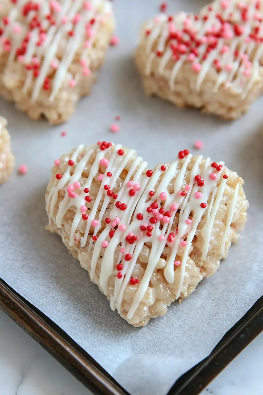 Easy Rice Krispie Valentine Hearts