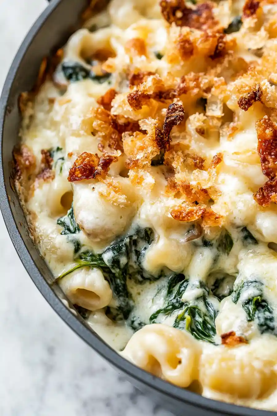 Quick Spinach Mac and Cheese
