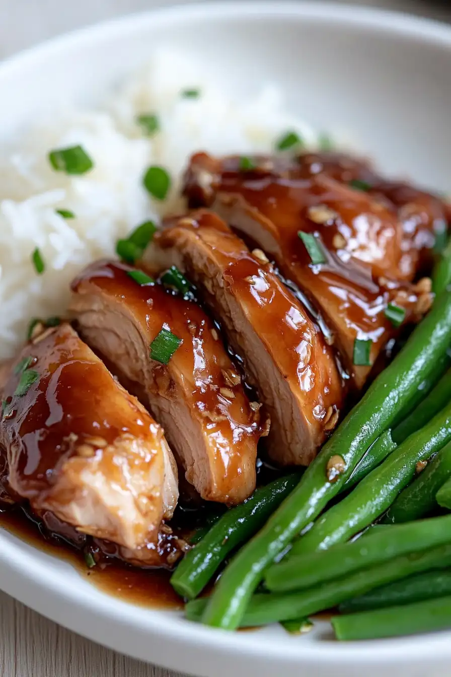 Healthy Slow Cooker Honey Garlic Chicken Thighs