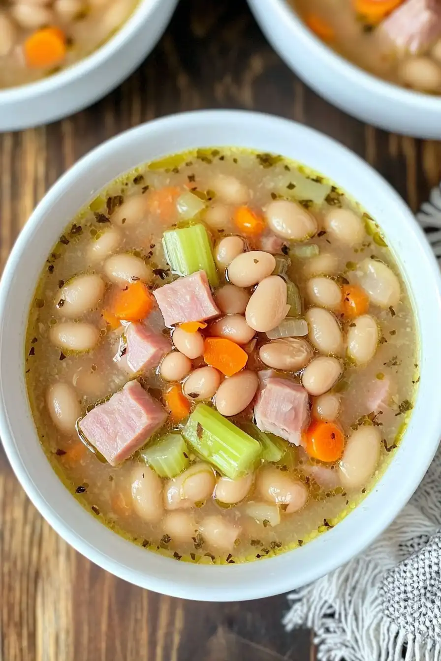 Easy Slow Cooker Navy Bean Soup