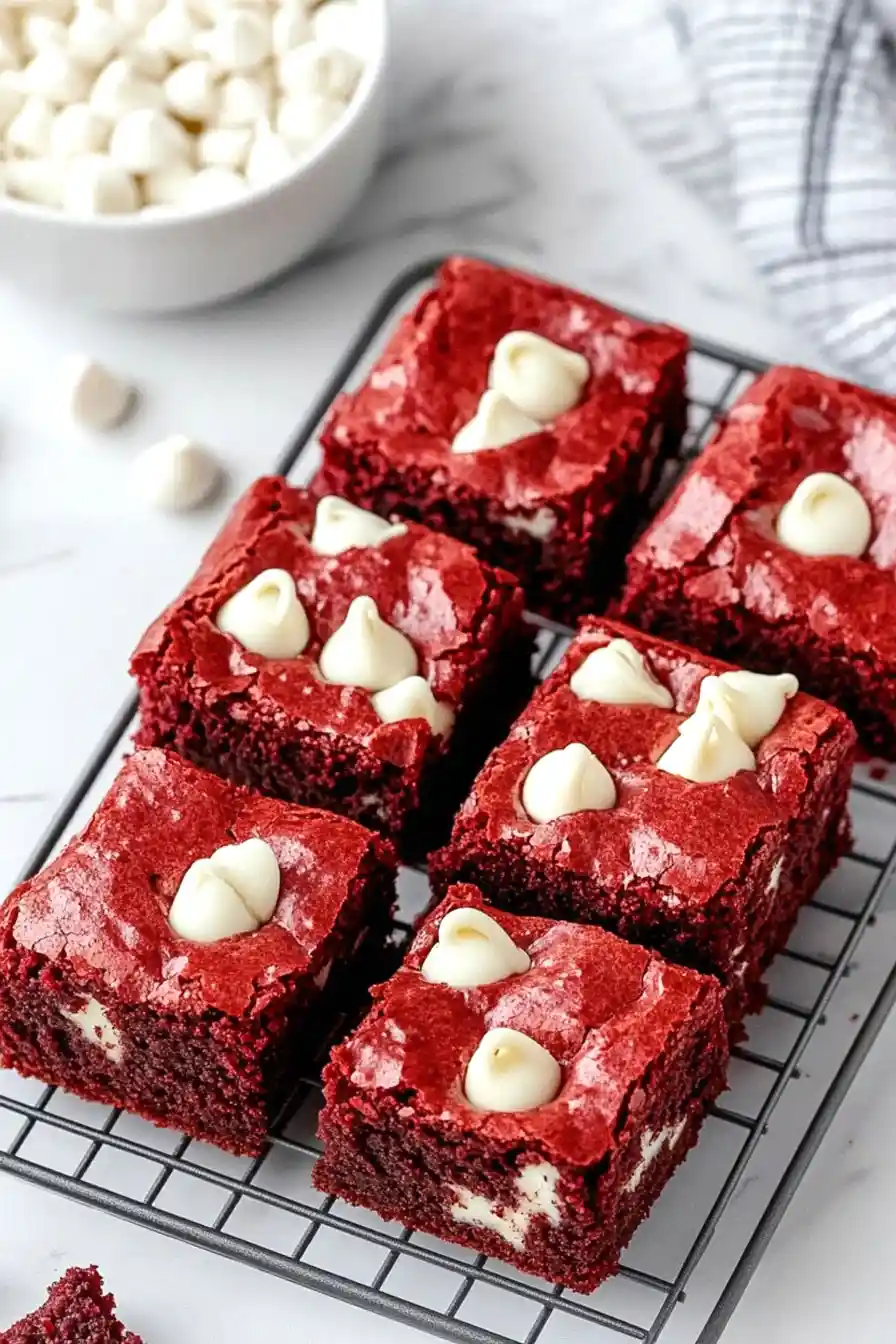 Delicious Red Velvet Cake Mix Brownies