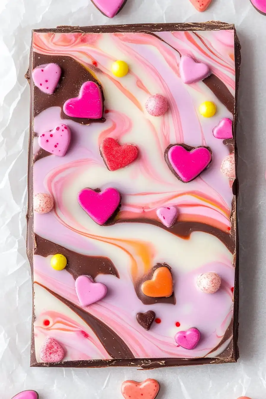 Fun Valentine's Day Chocolate Bark