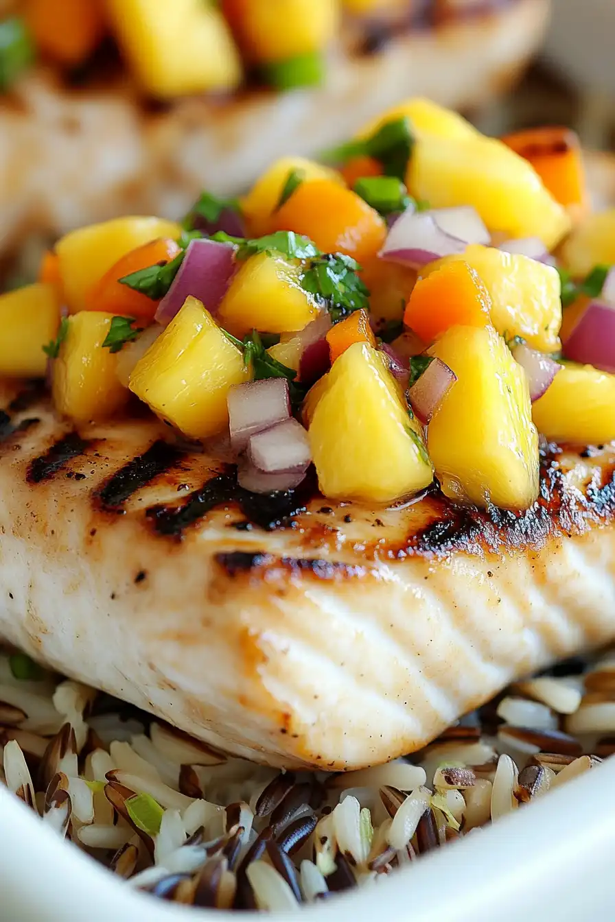 Healthy Swordfish with Mango Salsa