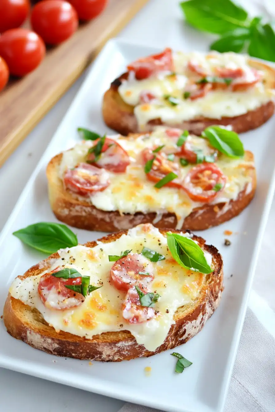 Delicious Baked Bruschetta Snack