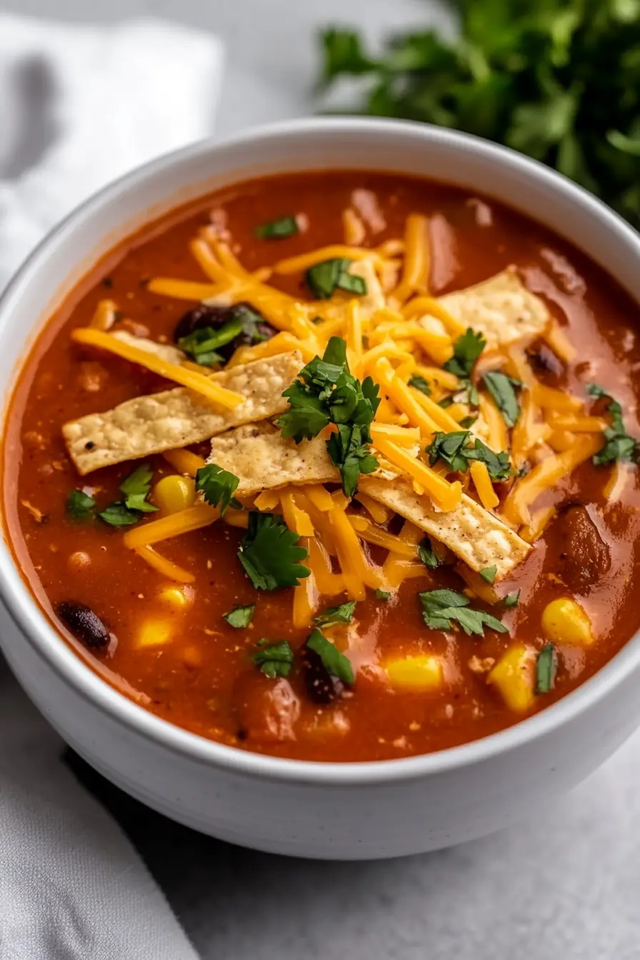 Flavorful Slow Cooker Enchilada Soup