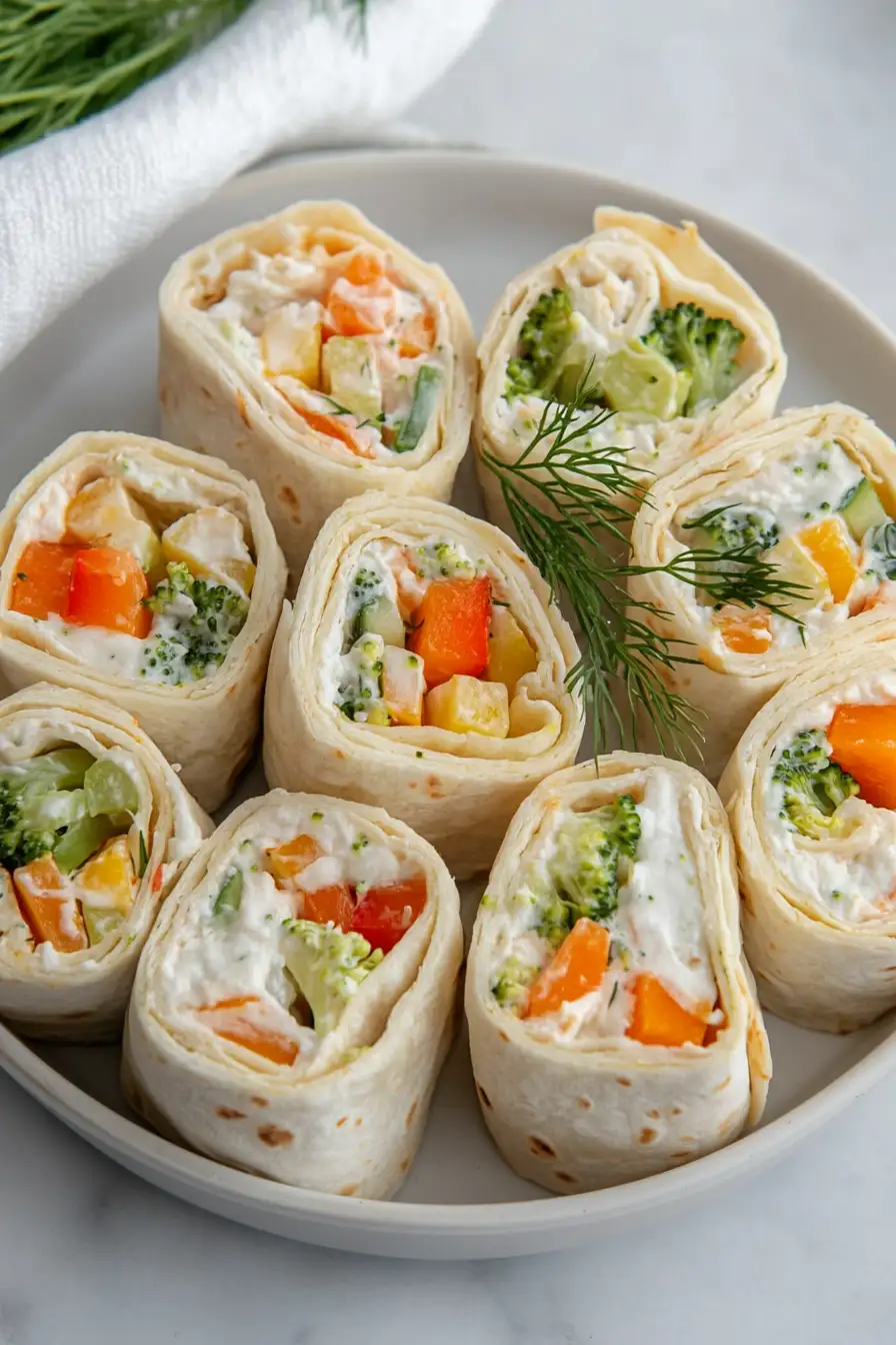 Healthy Vegetarian Tortilla Roll Ups