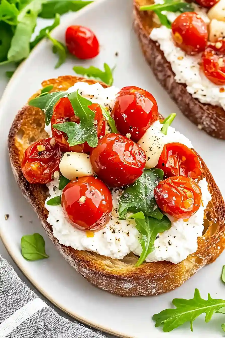 Simple Ricotta Tomato Toast