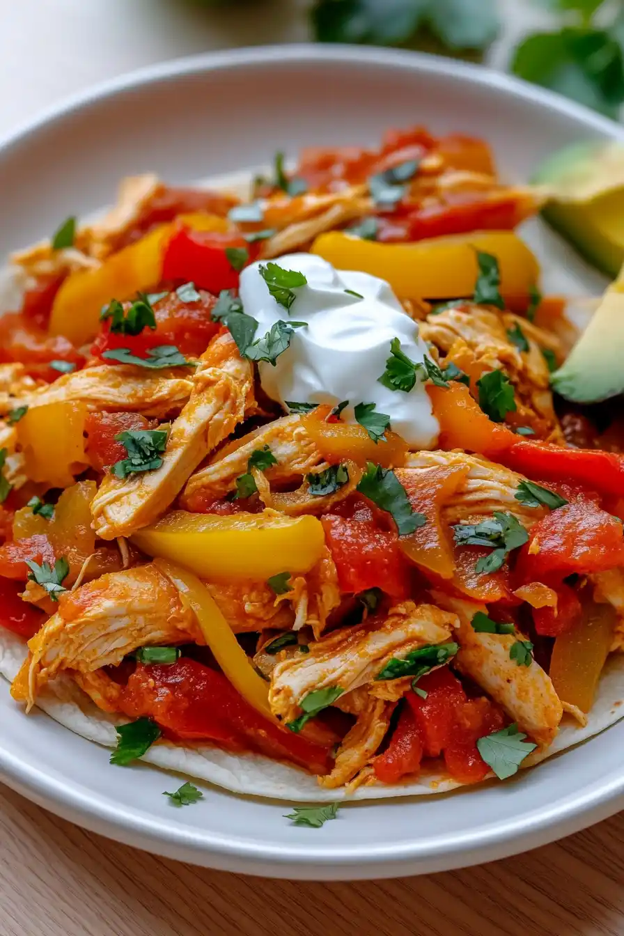 Easy Slow Cooker Chicken Fajitas