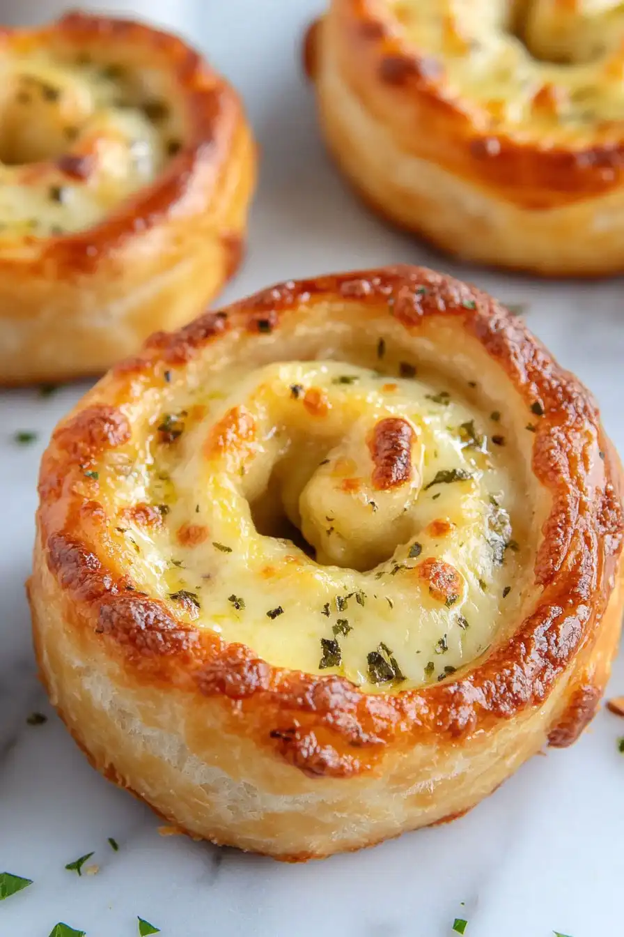 Tasty Garlic Pizza Pinwheels