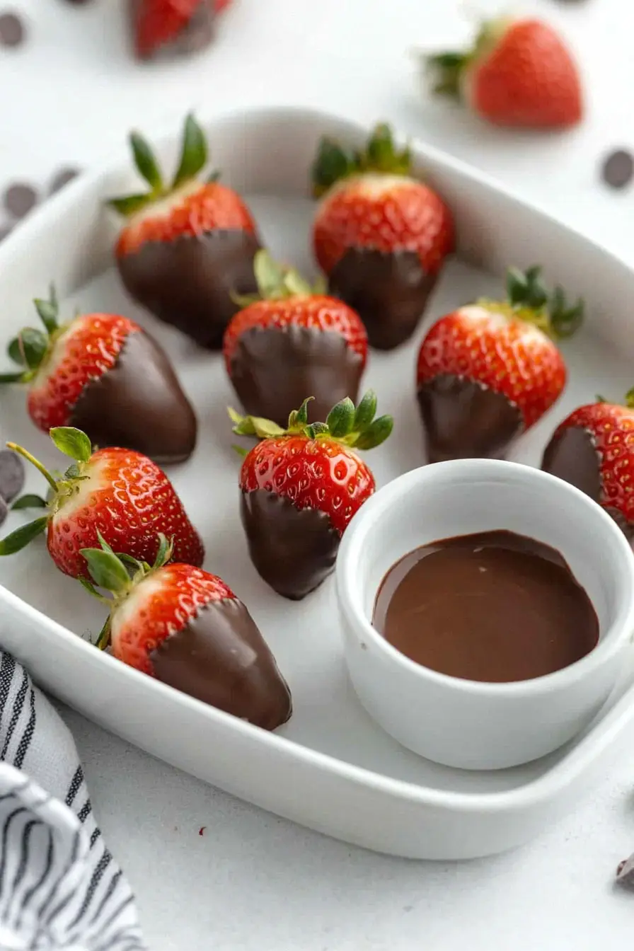 Juicy Chocolate Covered Strawberries Using Almond Bark